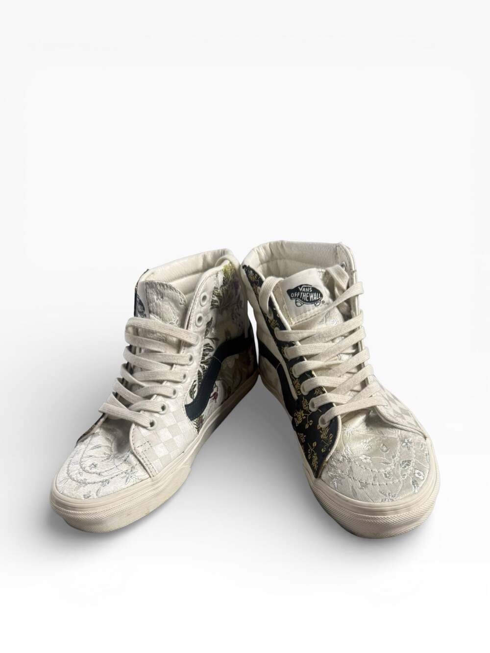 Vans Sk8-Hi Brocade Patchwork Floral True White High Top Sneakers